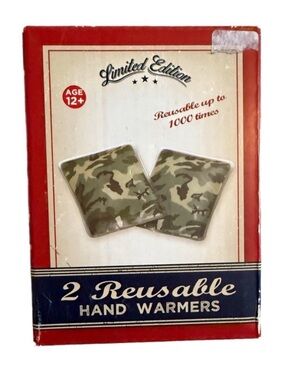 CAMOUFLAGE 2 REUSABLE HAND WARMERS by THE ORIGINAL FUN WORKSHOP NIB